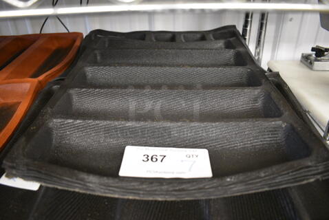 12 Black Silform 5 Loaf Baking Pan Liners. 13x18x1. 12 Times Your Bid!