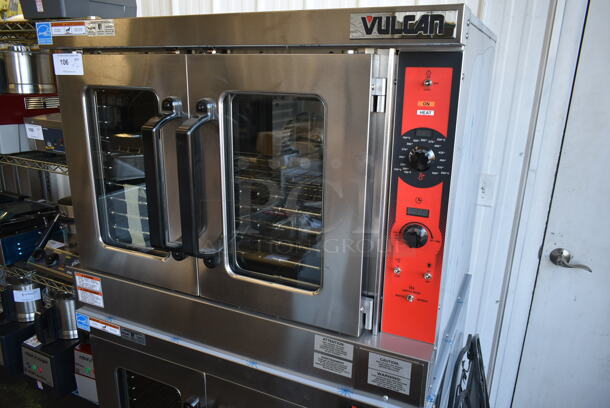 2 BRAND NEW SCRATCH AND DENT! Vulcan VC5ED ENERGY STAR Stainless Steel Commercial Electric Powered Full Size Convection Oven w/ View Through Doors, Metal Oven Racks and Thermostatic Controls. 208 Volts, 1/3 Phase. 2 Times Your Bid! - Image 2 of 9