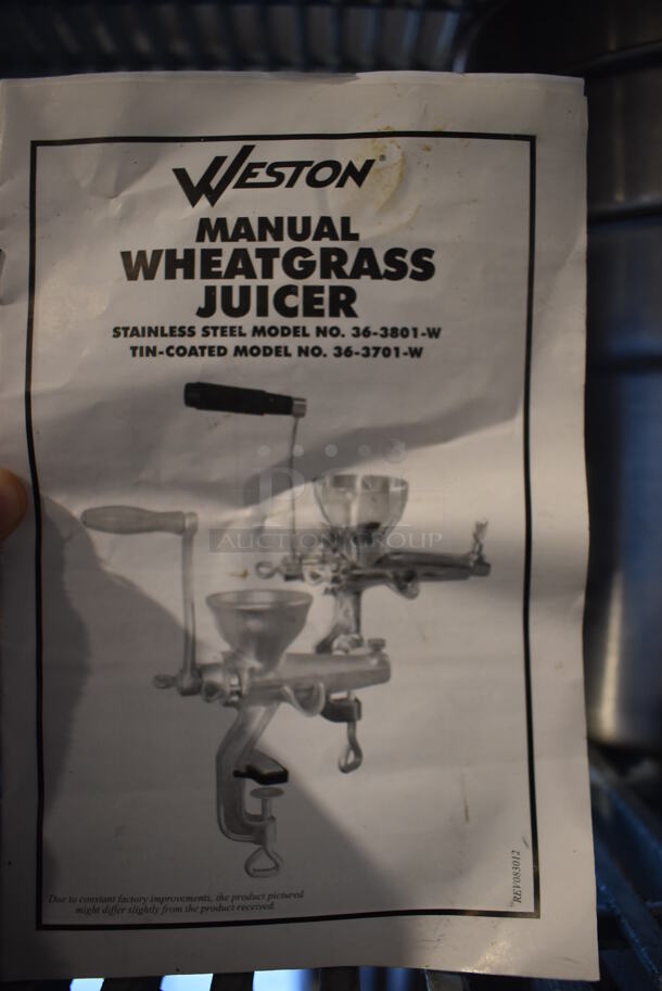 Weston Metal Manual Wheatgrass Juicer. 4.5x11.5x12 - Image 5 of 5
