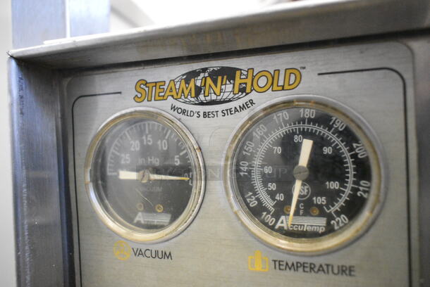 AccuTemp S32083D1205135 Stainless Steel Commercial Electric Powered Steam Cabinet on Stand w/ Commercial Casters. 208 Volts, 3 Phase. - Image 7 of 8