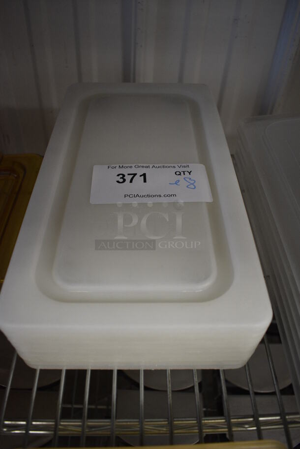 ALL ONE MONEY! Lot of 8 Poly 1/3 Size Drop In Bin Lids! - Image 1 of 2