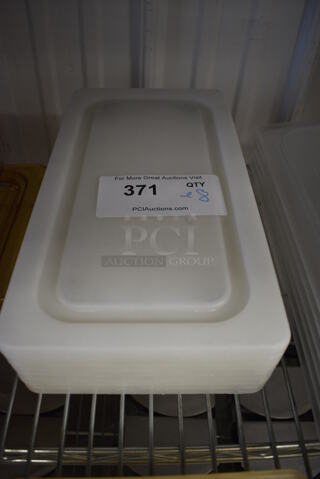 ALL ONE MONEY! Lot of 8 Poly 1/3 Size Drop In Bin Lids!