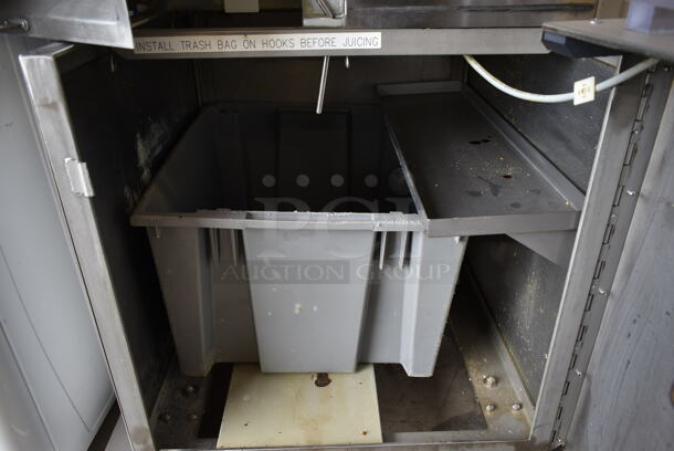Fresh N Squeeze POS-1 Stainless Steel Commercial Floor Style Automatic Citrus Juicer on Commercial Casters. 120 Volts, 1 Phase. Tested and Working! - Image 5 of 7