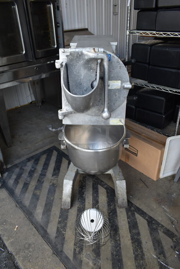 Univex M-30 Metal Commercial Floor Style 30 Quart Dough Planetary Dough Mixer w/ Whisk Attachment and Pelican Head. 115 Volts, 1 Phase. Tested and Working! - Image 2 of 10