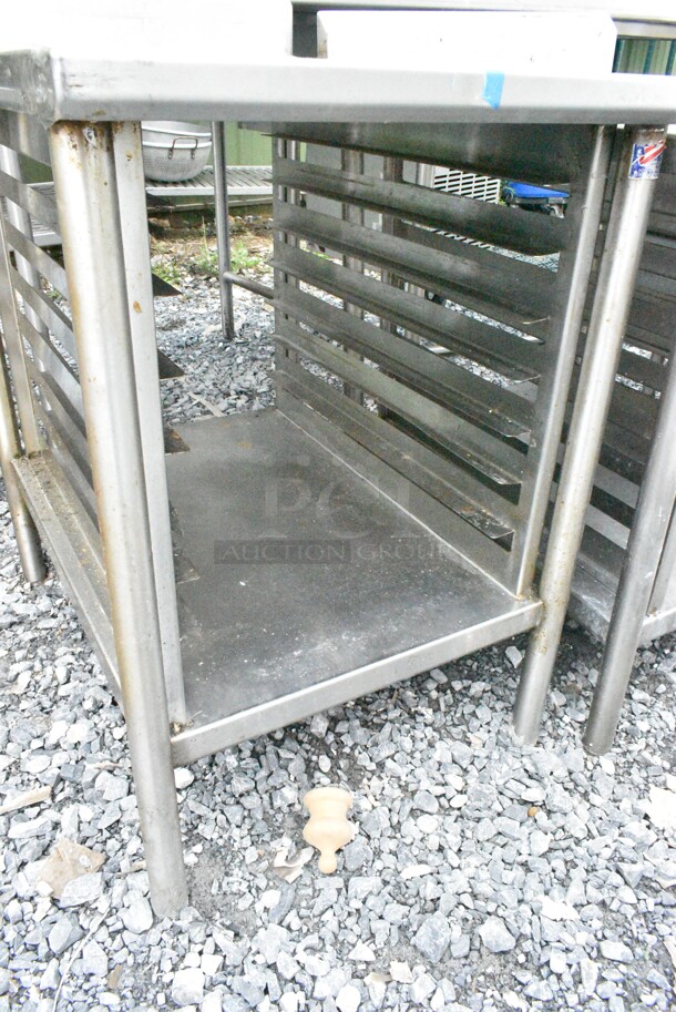 Stainless Steel Table w/ Back Splash and Under Shelf.  - Image 4 of 5