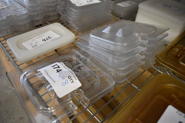 ALL ONE MONEY! Lot of 8 Clear Poly 1/6 Size Drop In Bin Lids! - Image 2 of 2