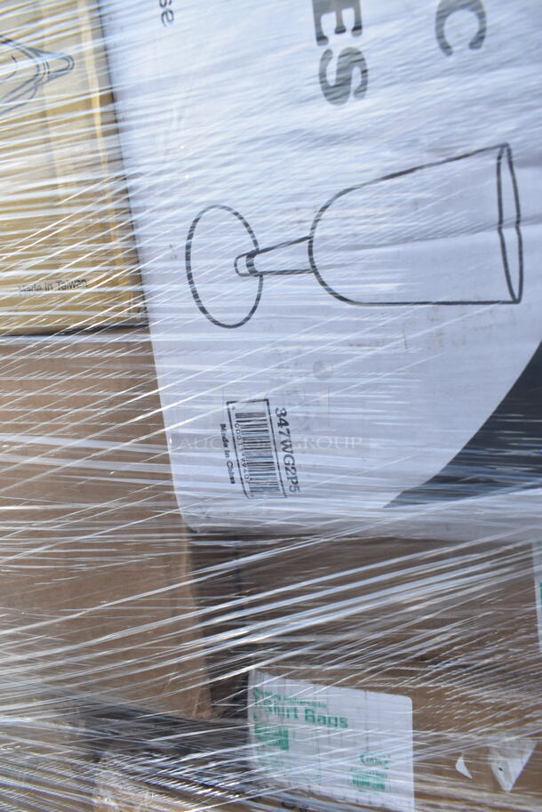 PALLET LOT of 31 BRAND NEW Boxes Including 95HT1R Dart 95HT1R 9 1/2" x 9" x 3" White Foam Square Take Out Container with Hinged Lid - 200/Case, 626NSL Solo 626NSL Prima PET Plastic Cold Cup Strawless Lid - 1000/Case, 433TRAYT0608 EcoChoice 8" x 6" Molded Fiber / Pulp Rectangular Tray - 500/Case, 451204C Polar Tech Thermo Chill Insulated Shipping Box with Foam Container 8" x 6" x 4 1/4" - 12/Case, 50012W Choice 12 oz. White Poly Paper Hot Cup - 1000/Case, 500MFT Lavex White M-Fold (Multifold) Towel - 4000/Case, 394365XL Noble Products Powder-Free Disposable Clear Vinyl Gloves for Foodservice - Extra Large - 1000/Case, 2 Box 182RRF14 Choice 10" x 14" Plastic Food Bag On A Roll - 1000/Case, 347WG2P5 Visions 5 oz. Heavy Weight Clear 2-Piece Plastic Wine Goblet - 360/Case, 3 Box 500CC07 Choice 7 oz. Clear PET Plastic Cold Cup - 1000/Case, 4 Box 395TO961 EcoChoice 9" x 6" x 3" Compostable Sugarcane / Bagasse 1 Compartment Take-Out Container - 200/Case, 5001RT800B Lavex 8" White Hardwound Paper Towel, 800 Feet / Roll - 6/Case. 31 Times Your Bid!  - Image 12 of 12