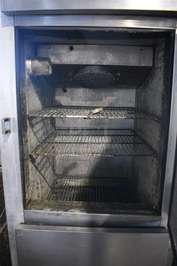 Continental Model C-1FDA-2S Stainless Steel Commercial 2 Half Size Door Reach In Cooler on Commercial Casters. 29x36x82.5. Tested and Working! - Image 5 of 7