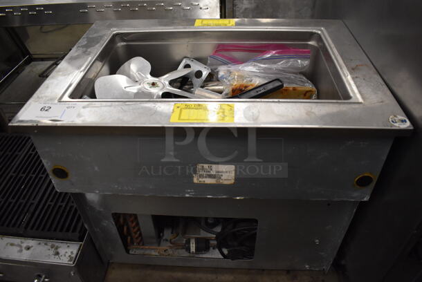 Manitowoc Delfield 8118-EF Stainless Steel Commercial Cold Pan Drop In Bin. 115 Volts, 1 Phase. 26x18.5x23. Tested and Working!