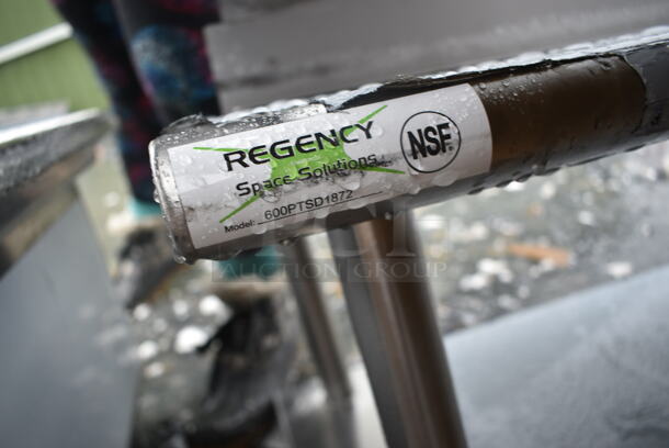 BRAND NEW SCRATCH AND DENT! Regency 600PTSD1872 16-Gauge Type 304 Stainless Steel Pass-Through Shelf with Overshelf - 18" x 72" - Image 6 of 6
