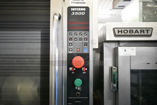 2 Hardt Model Inferno 3500 Stainless Steel Commercial Natural Gas Powered Rotisserie Ovens on Commercial Casters. Each Oven Has a 40 Bird Capacity. 76,000 BTU. 2 Times Your Bid! - Image 7 of 12