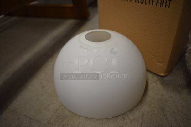 8 White Light Shades. 7x7x4.5. 8 Times Your Bid! - Image 1 of 2