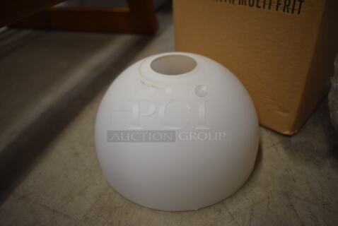 8 White Light Shades. 7x7x4.5. 8 Times Your Bid!