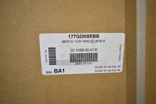BRAND NEW IN BOX! Galaxy 177GDN5RBB Metal Commercial Single Door Reach In Cooler Merchandiser w/ Poly Coated Racks and Red, White, and Blue LED Lighting. 110-120 Volts, 1 Phase. Tested and Working! - Image 4 of 4