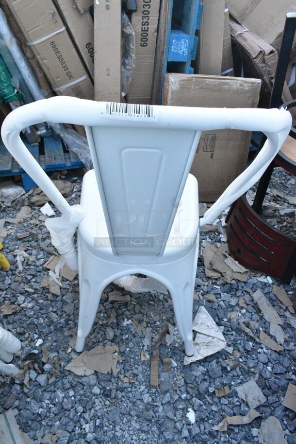 28 BRAND NEW SCRATCH AND DENT! Tolix Style Dining Height Chairs Including Yellow, White, Green, Blue and Gray. 28 Times Your Bid! - Image 5 of 7