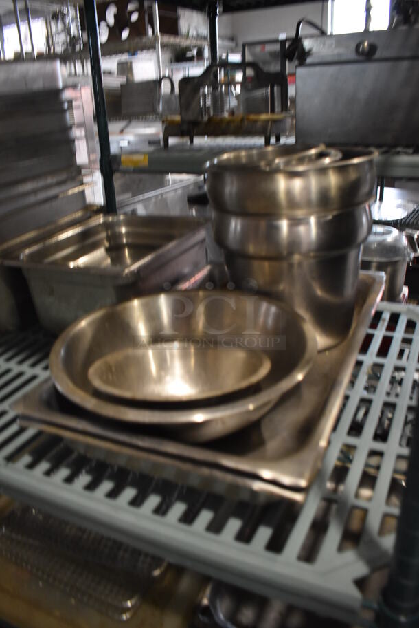 ALL ONE MONEY! Tier Lot of Various Metal Including Cylindrical Bins and Drop In Bins. Includes 1/6x6, 1/2x6 - Image 12 of 12