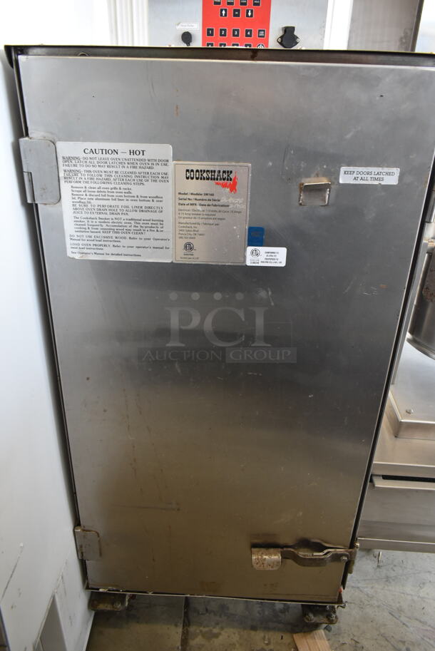 2020 CookShack SM160 Stainless Steel Commercial Floor Style Electric Powered Smoker on Commercial Casters. 110 Volts, 1 Phase. Tested and Working! - Image 4 of 7