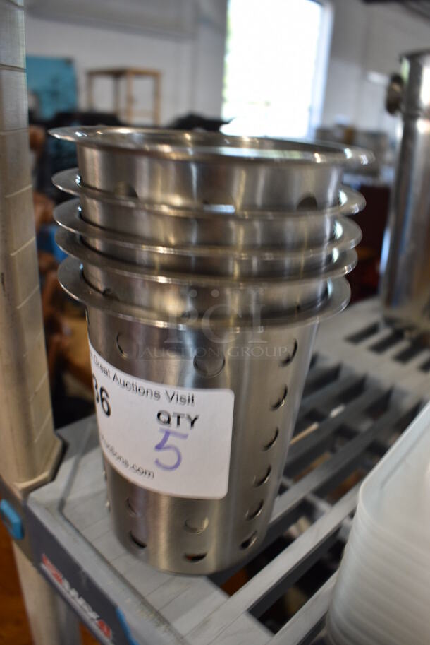 5 Stainless Steel Silverware Bins. 4.5x4.5x5.5. 5 Times Your Bid! - Image 2 of 3