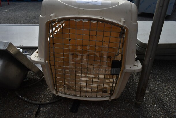 Tan Poly Animal Cage. - Image 2 of 4