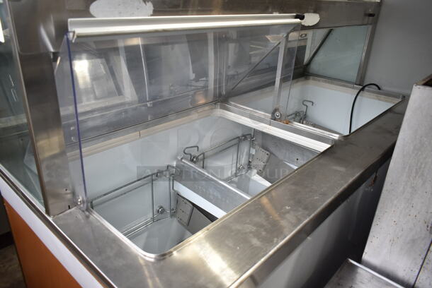 Metal Commercial Floor Style Ice Cream Dipping Cabinet w/ Metal Ice Cream Tub Collars. Tested and Does Not Power On - Image 7 of 7