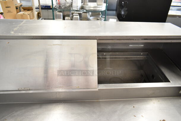Delfield Stainless Steel Commercial Sandwich Salad Prep Table Bain Marie Mega Top on Commercial Casters. Missing 2 Lids. Tested and Working! - Image 4 of 10
