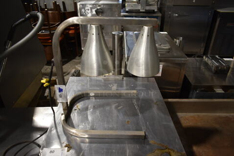 Eagle BW-2-120 Stainless Steel Commercial Countertop Heat Lamp. 120 Volts, 1 Phase. Cannot Test Due To Missing Bulb