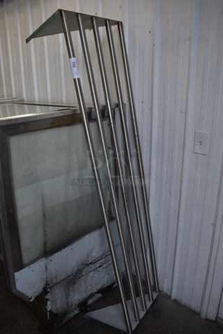 Metal Dunnage Style Shelf w/ Wall Mount Brackets. 72x18x15