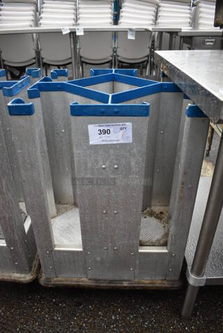 Metal Commercial Dish Cart on Commercial Casters. 19x19x32