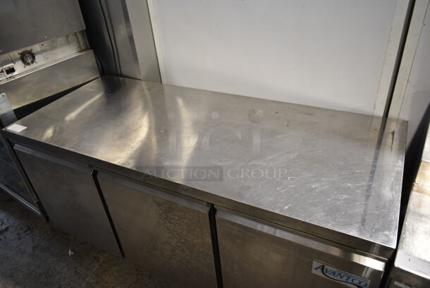 Avantco 178TUC72R Stainless Steel Commercial 3 Door Undercounter Cooler on Commercial Casters. 115 Volts, 1 Phase. Tested and Powers On But Does Not Get Cold - Image 2 of 8