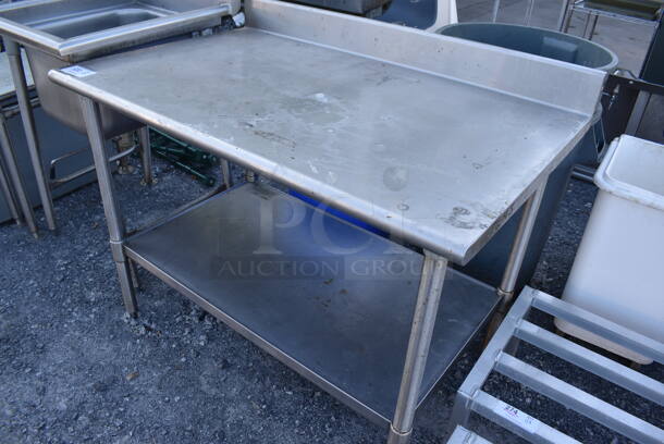 Stainless Steel Commercial Table w/ Back Splash and Under Shelf. 48x30x39 - Image 3 of 3