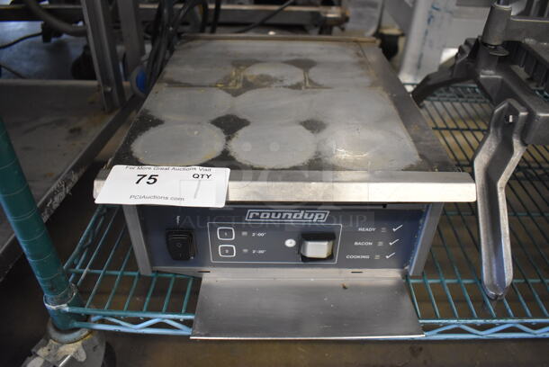 Roundup Stainless Steel Commercial Countertop Electric Powered Flat Top Griddle. 13x20x7. Cannot Test Due To Plug Style