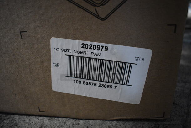 6 BRAND NEW IN BOX! Rubbermaid 2020979 Clear Poly 1/2 Size Drop In Bins. 1/2x6. 6 Times Your Bid! - Image 5 of 5