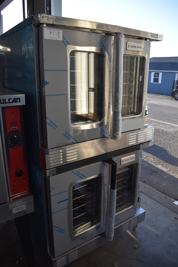2 BRAND NEW SCRATCH AND DENT! 2022 Garland MCO-GS-10S Master 200 Natural Gas Powered Full Size Convection Ovens w/ View Through Doors, Metal Oven Racks and Thermostatic Controls. 60,000 BTU. 38x38x71. 2 Times Your Bid! - Image 2 of 12
