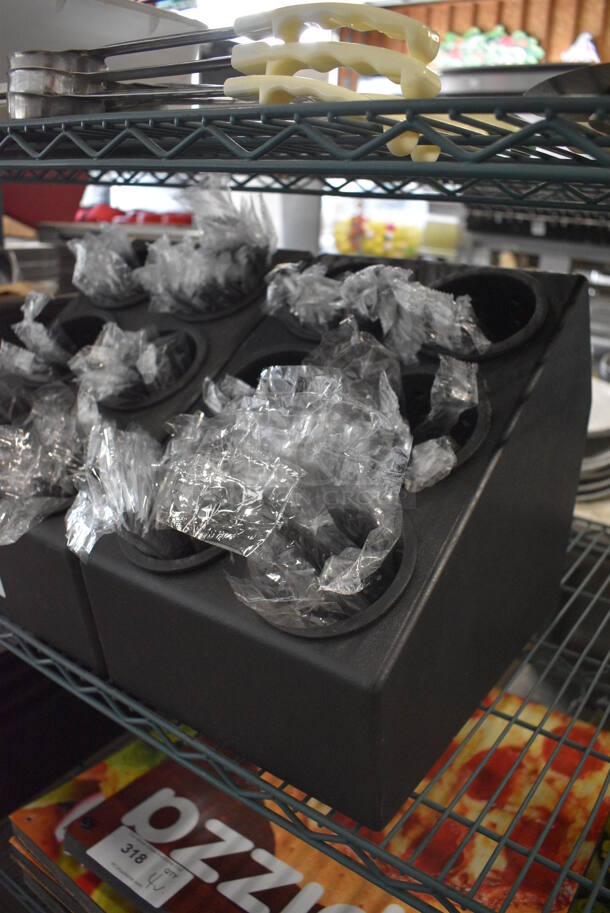 2 Black Poly Countertop 6 Well Holders. 10x15x13. 2 Times Your Bid! - Image 3 of 4
