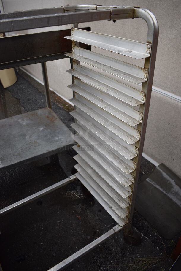 Metal Commercial Pan Transport Rack on Commercial Casters. 29x19x48 - Image 2 of 4