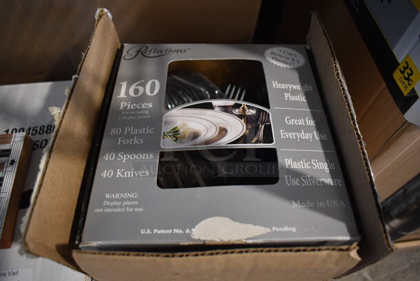ALL ONE MONEY! Lot of 4 Boxes of Various Items Including Stickers, Plasticware and Plates - Image 2 of 4