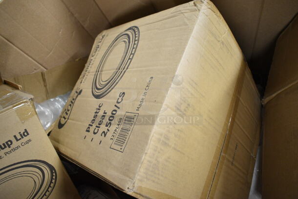 PALLET LOT of 13 BRAND NEW Boxes Including 433NHT006 Choice Extra Large Size Grey "Thank You" Medium-Duty Plastic T-Shirt Bag - 450/Case, 127PL400 Choice Portion Cup Lids, 127DM16COMBO 6 oz. Ultra Clear Recycled PET Plastic Round Deli Container Lid Combo, Choice Clear 9" Plastic Plates. 13 Times Your Bid! - Image 4 of 10