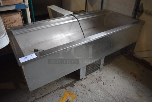 Stainless Steel Commercial Cold Pan Drop In. 56x26x22. Tested and Powers On But Does Not Get Cold