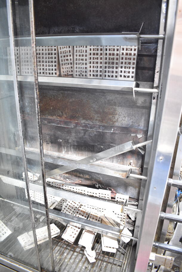 Boston Stainless Steel Commercial Natural Gas Powered 6 Spit Rotisserie Oven. - Image 4 of 7
