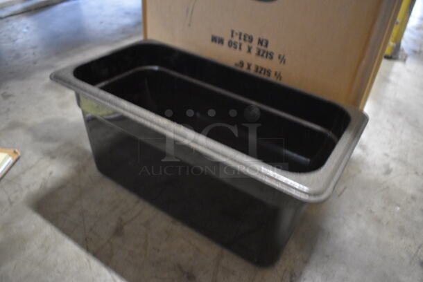 ALL ONE MONEY! Lot of 4 BRAND NEW IN BOX! Cambro Black Poly 1/3 Size Drop In Bins! 1/3x6 - Image 2 of 4