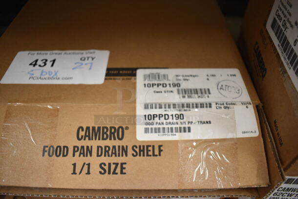 ALL ONE MONEY! Lot of 27 BRAND NEW IN BOX! Cambro Poly Straining Inserts. 10x18x0.5 - Image 3 of 3