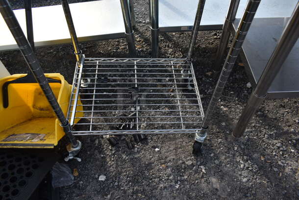 Stainless Steel Table w/ Wire Under Shelf on Casters. - Image 3 of 4