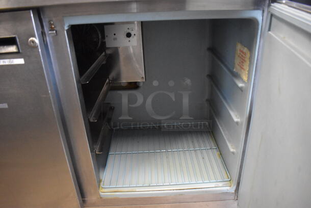 Delfield UC4048 Stainless Steel Commercial 2 Door Undercounter Cooler. 115 Volts, 1 Phase. 48x29x34. Tested and Powers On But Temps at 43 Degrees - Image 3 of 5