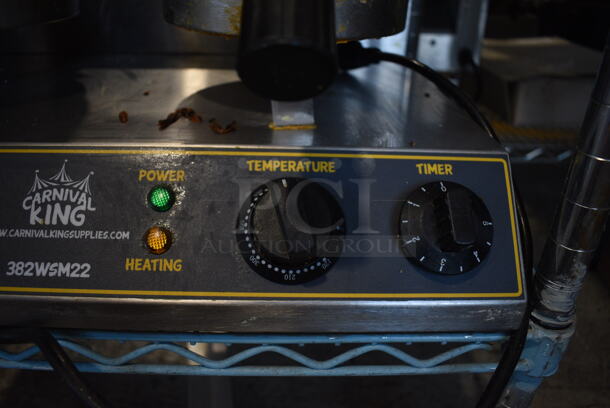 Carnival King 382WSM22 Stainless Steel Commercial Countertop 2 Head Waffle Cone Maker. 20x17x12. Tested and Working! - Image 4 of 7