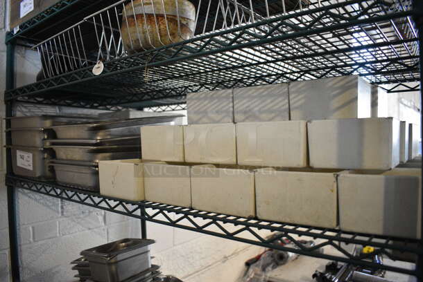ALL ONE MONEY! Tier Lot of Various Items Including Stainless Steel Drop In Bins and White Bins