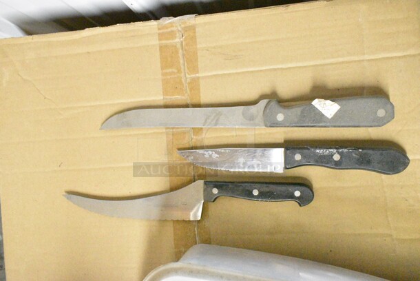 60 SHARPENED Stainless Steel Knives Including Boning Knives. 60 Times Your Bid!  - Image 3 of 7