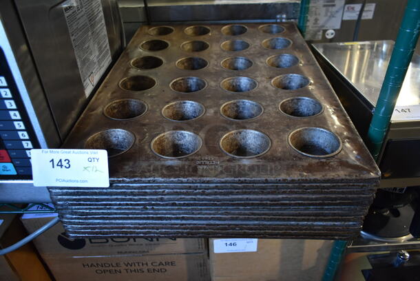 12 Metal 24 Cup Muffin Baking Pans. 12 Times Your Bid! - Image 1 of 3
