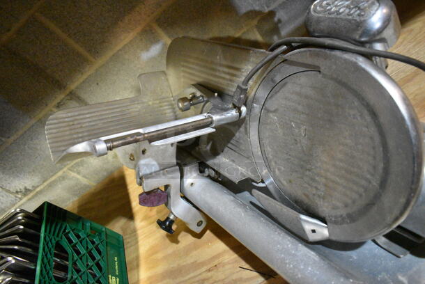 Globe 400 Stainless Steel Commercial Countertop Meat Slicer. 115 Volts, 1 Phase. This Unit Was In Working Condition When the Restaurant Closed. (basement) - Image 3 of 9