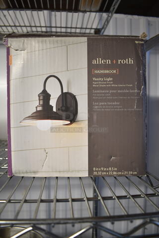 BRAND NEW SCRATCH AND DENT! Allen + Roth Hainsbrook Vanity Light. 