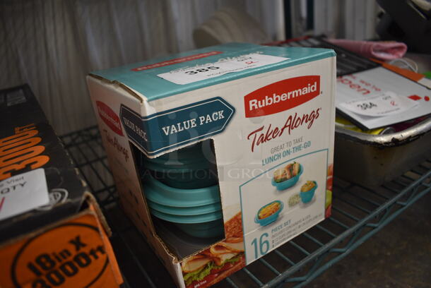 ALL ONE MONEY! Lot of BRAND NEW IN BOX! Rubbermaid TakeAlongs 16 Piece Set - Image 2 of 3